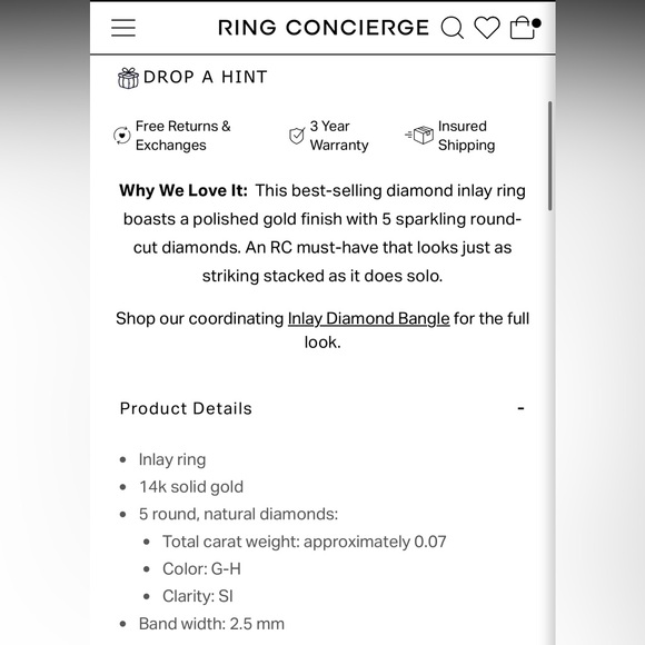 Ring Concierge Diamond Ring - Picture 4 of 7